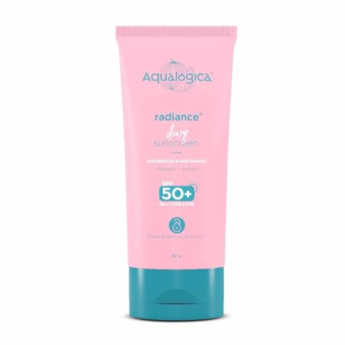 Aqualogica Dewy Sunscreen SPF 50 With Watermelon For All Skin & Niacinamide 50.0 Gm Bottle, 1 Count