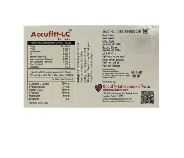 Accufitt LC - Strip of 10 Tablets