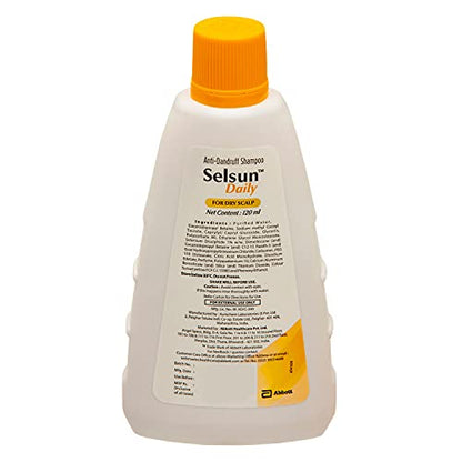 Abbott Selsun Daily Anti-Dandruff Shampoo 120 Ml ( 480Ml Pack Of 4 ), 4 Count