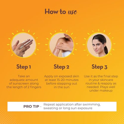 WOW Skin Science Sunscreen Gel For All Skin Types | SPF 55 PA++++ | With Glutathione & Aloe Vera Extract | Lightweight | Quick Absorbing | No White Cast | UVA & UVB Protection | 10 ml