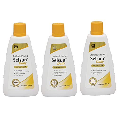 Abbott Selsun Daily Anti-Dandruff Shampoo 120 Ml ( 480Ml Pack Of 4 ), 4 Count