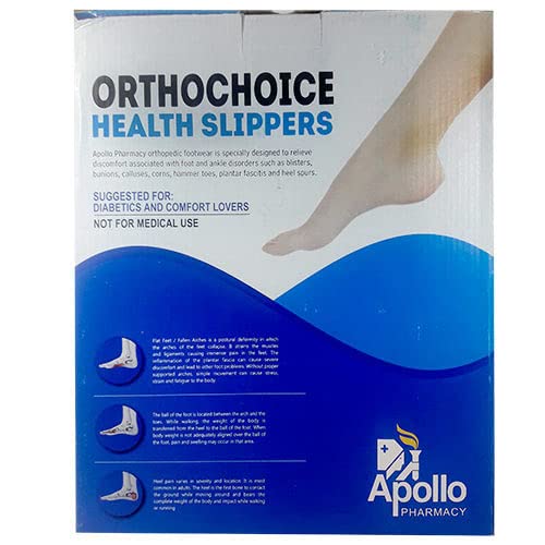 Apollo Pharmacy Orthochoice Men Health Slippers Size 10, 1 Pair