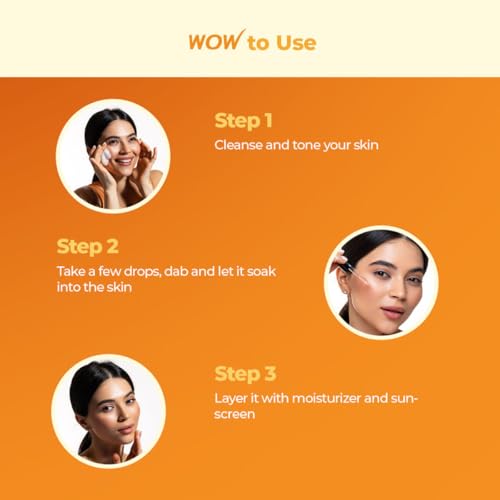 WOW Skin Science Brightening 20% Vitamin C Face Serum | Boost Collagen and Elastin for Anti aging, Skin Repair | For Dark Circles, Fine Lines | Glowing Skin | Hydrates | 30 ml