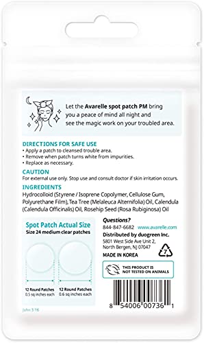 AVARELLE Cover Patch Absorbing Cover Blemish (PM Overnight / 24 PATCHES)