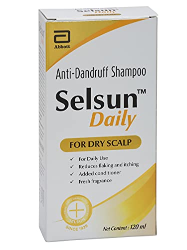 Abbott Selsun Daily Anti-Dandruff Shampoo 120 Ml ( 480Ml Pack Of 4 ), 4 Count