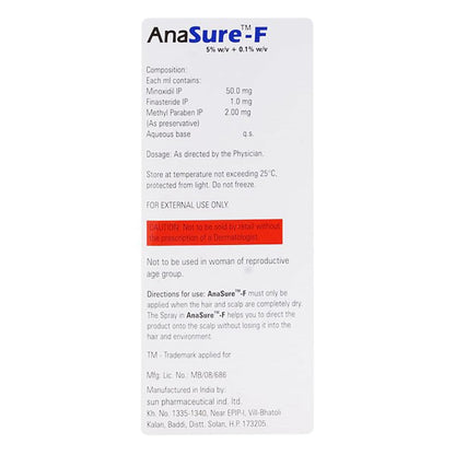 Anasure-F - Bottle of 60ml Topical Solution