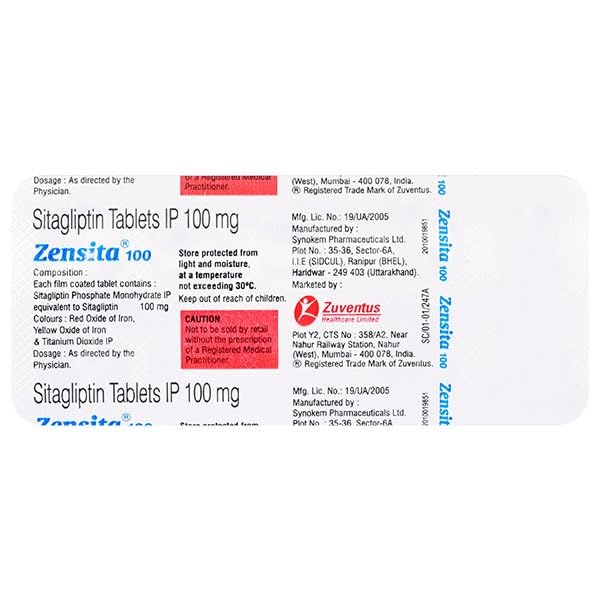 Zensita 100 mg - Strip of 10 Tablet