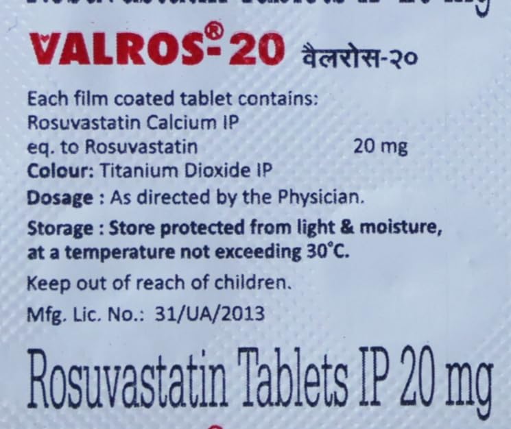 Valros - 20mg - Strip of 10 Tablets