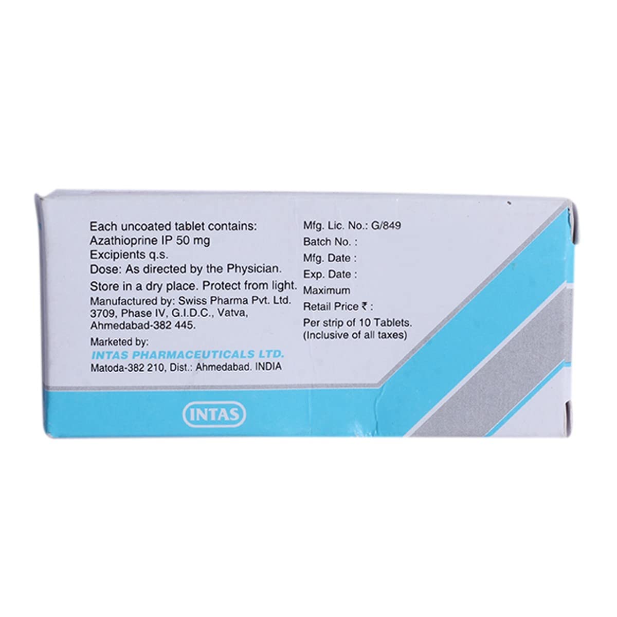 Azapure 50 - Strip of 10 Tablets