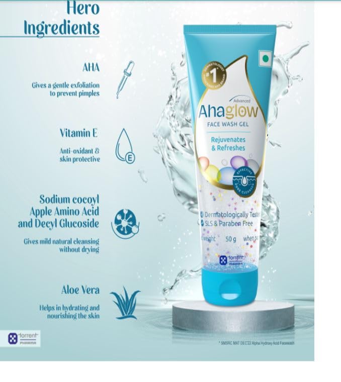 Ahaglow Advanced - Tube of 50g Face Wash Gel