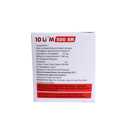 10 Li M 500 SR - Strip of 10 Tablets