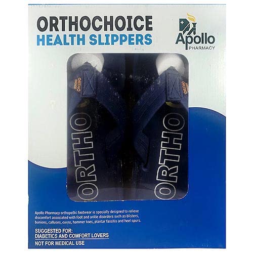 Apollo Pharmacy Orthochoice Men Health Slippers Size 10, 1 Pair