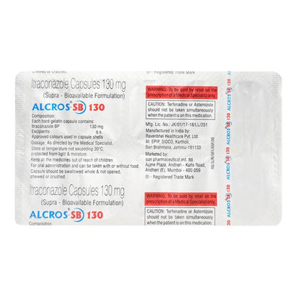 Alcros-SB 130 - Strip of 10 Capsules