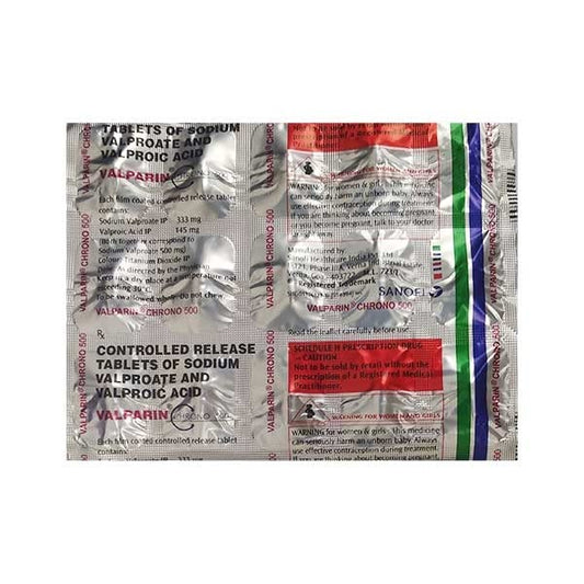 Valparin Chrono 500 - Strip of 15 Tablets