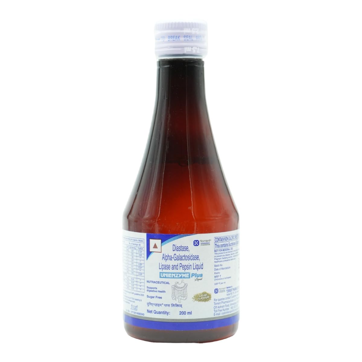 Unienzyme Plus Saunf Liquid - Bottle of 200ml Solution