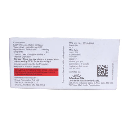 Valanext 1000 - Strip of 3 Tablets