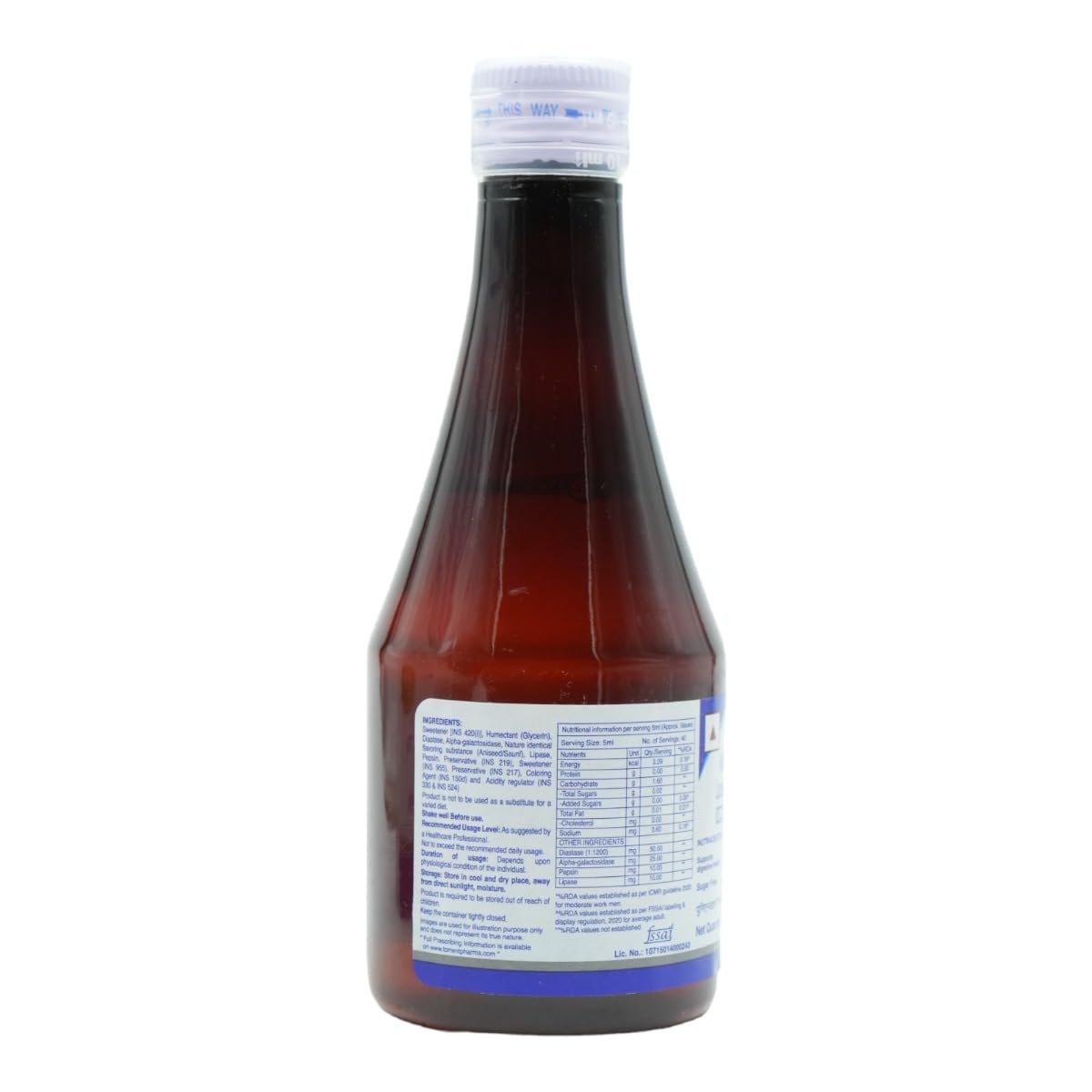 Unienzyme Plus Saunf Liquid - Bottle of 200ml Solution