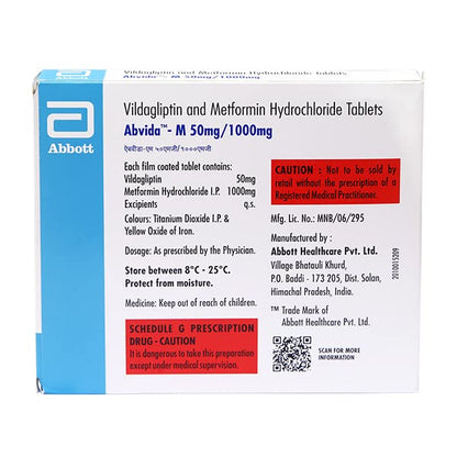 Abvida M 50/1000 - Strip of 15 Tablets