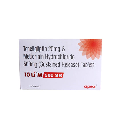 10 Li M 500 SR - Strip of 10 Tablets