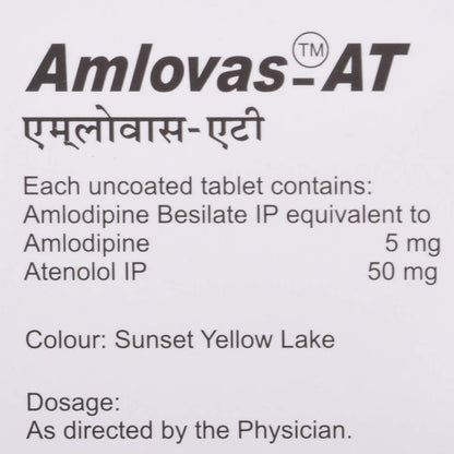 Amlovas AT - Strip of 15 Tablets