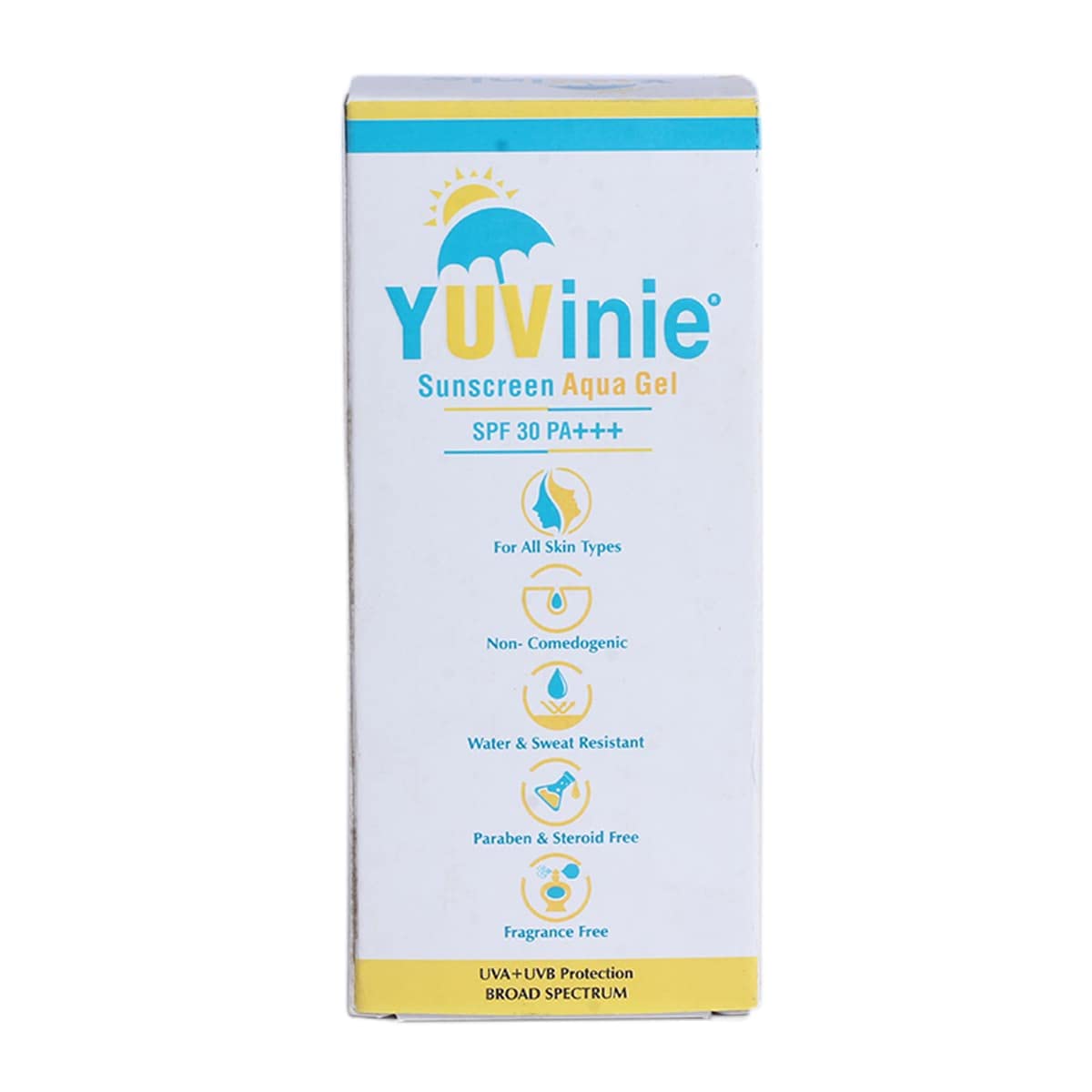 Yuvinie Sunscreen Aqua SPF 30 PA+++ Gel 50 gm