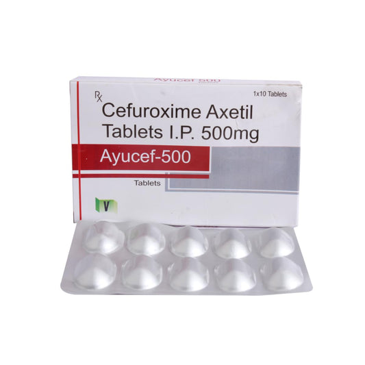 Ayucef-500mg - Strip of 10 Tablets