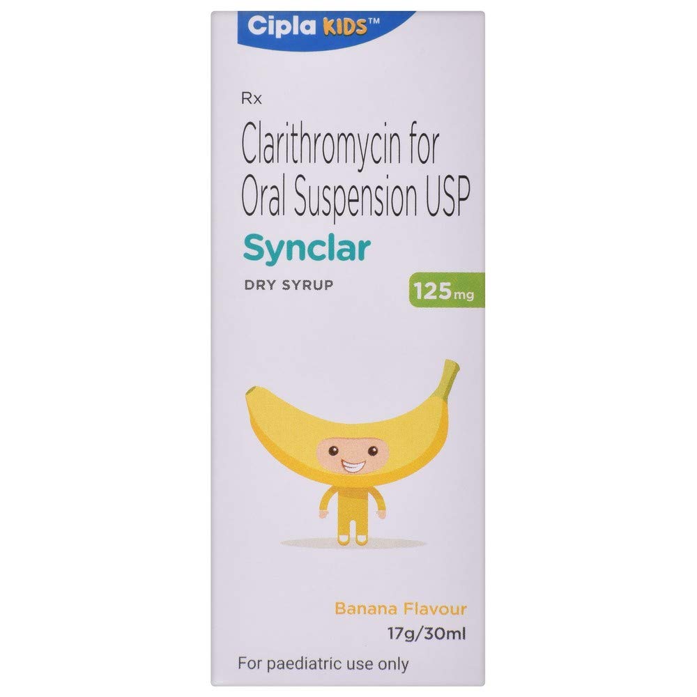 Synclar 125mg Banana Flavour - Bottle of 17g/30 ml Dry Syrup