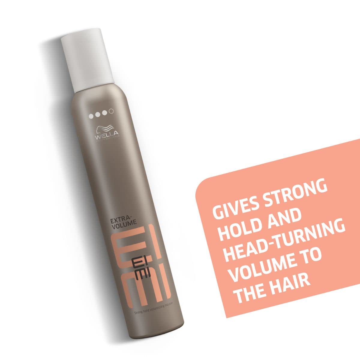 Wella Professionals EIMI Extra Volume Strong Hold Volumizing Hair Mousse | 300 ml | Hair Volumizer with Heat Protection & Shine