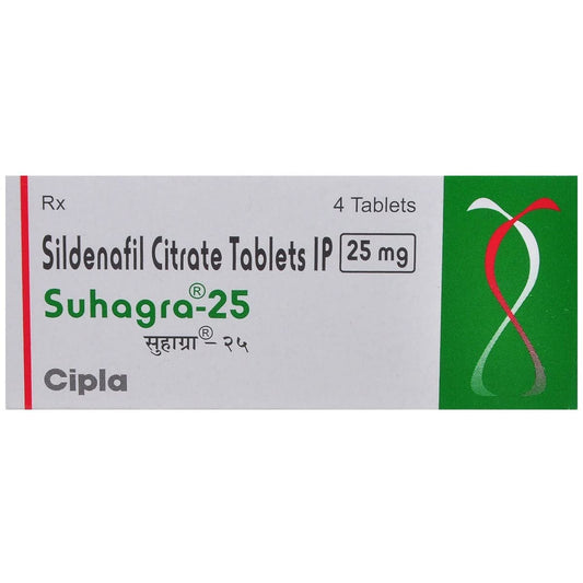 Suhagra 25MG - Strip of 4 Tablets