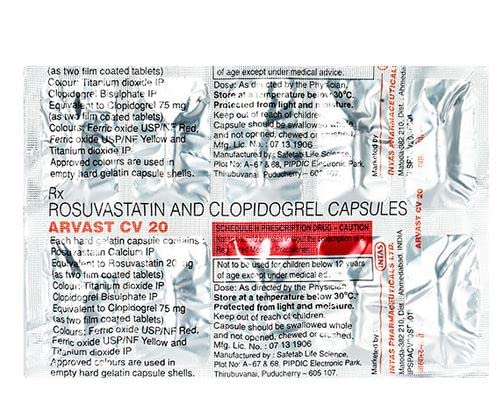 Arvast CV 20/75mg - Strip of 10 Capsules