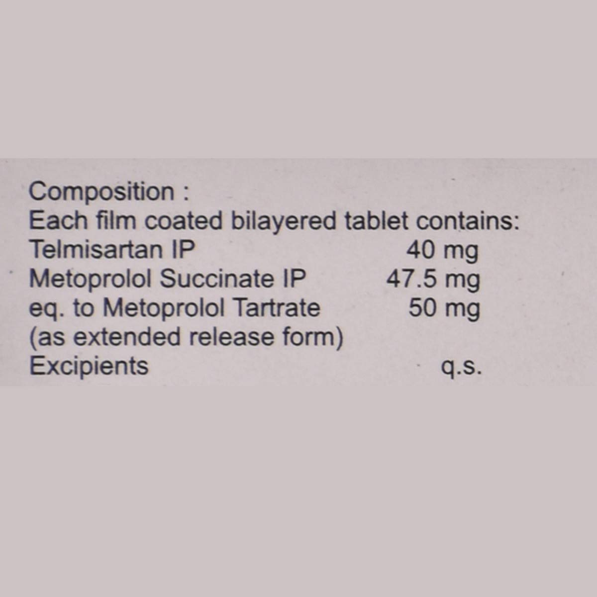 Telmikind Beta 50 - Strip of 10 Tablets