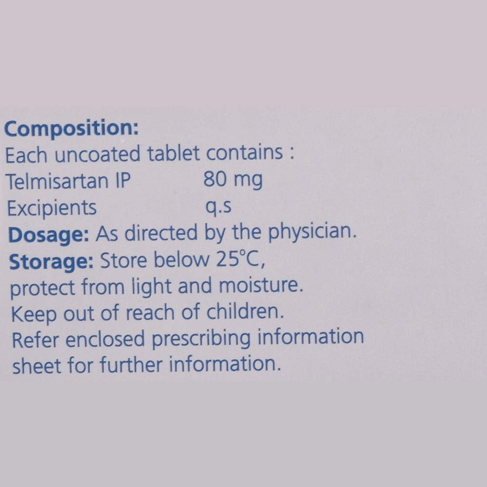 Telmisat 80 - Strip of 10 Tablets