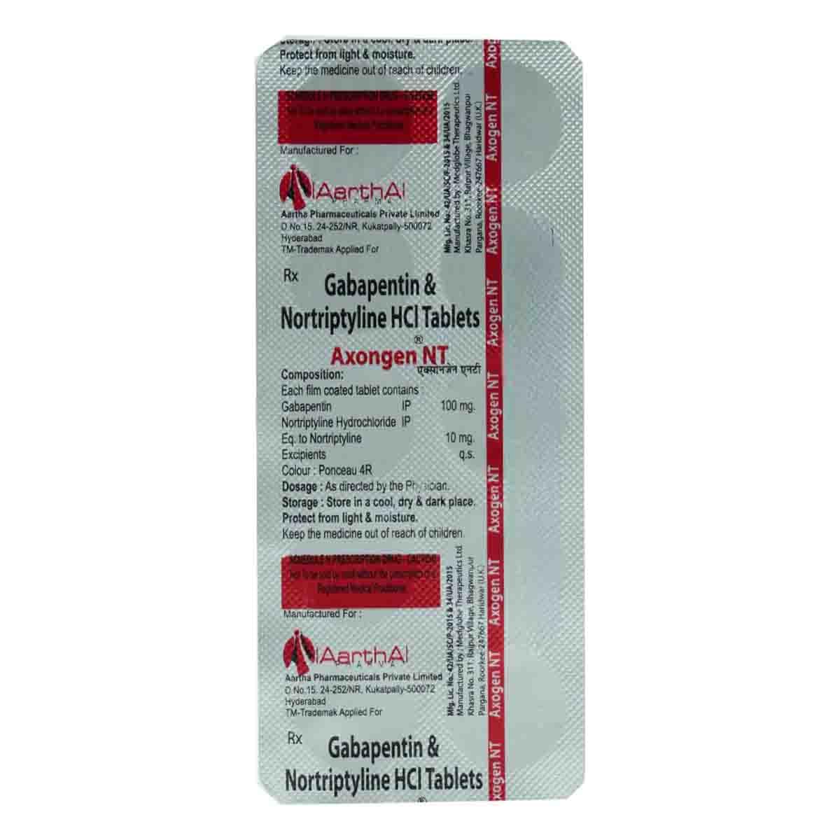 Axongen NT 100/10 - Strip of 10 Tablets