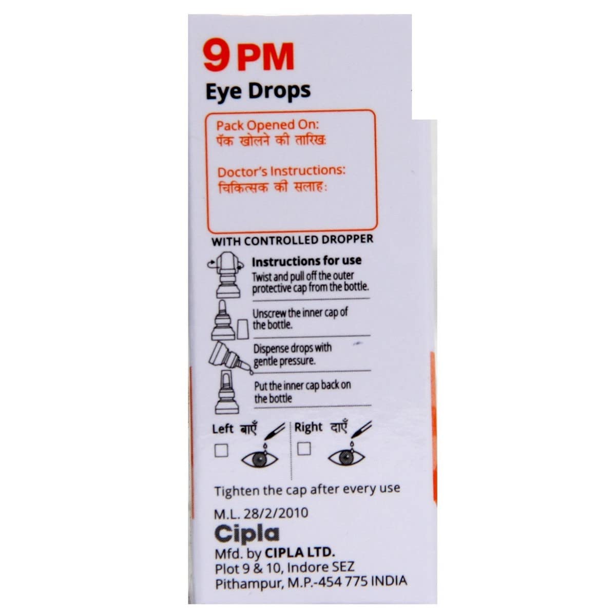 9 PM 0.005% - Bottle of 2.5 Ml Eye Drops