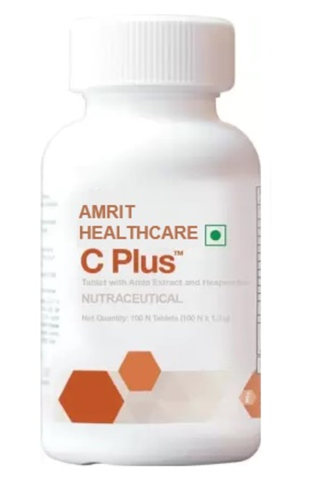 Amrit Healthcare C Plus (100 Tablets C Plus provides an easy, delicious and advanced way to supply your body with its daily recommended value of vitamin C)