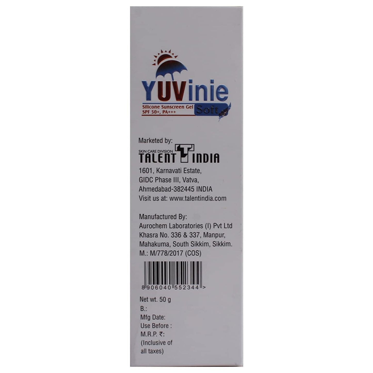 Yuvinie Soft Sunscreen Gel 50 gm