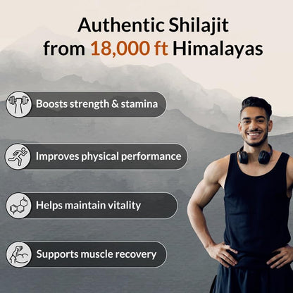 Zingavita Himalayan Shilajit Original (750mg) Effervescent Tablets, With Ashwagandha, Gokshura & Safed Musli for Strength, Performance & Muscle recovery, Cardamom Flavour | Ayush Approved | Pack of 1