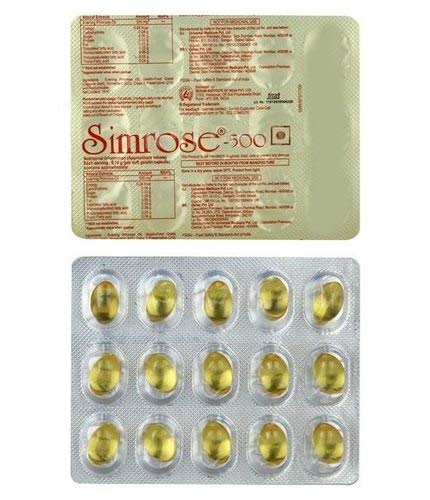 Simrose 500mg- Strip of 15 Capsules