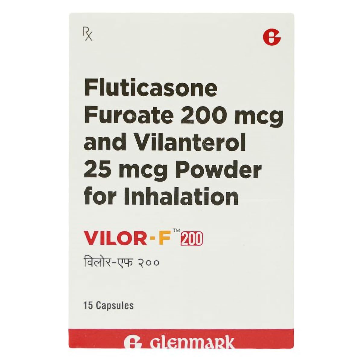 Vilor F 200 Powder for Inhalation -Bottle of 15 Capsules