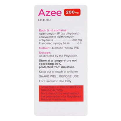 Azee 200 Liquid Paed Peppermint & Orange Flav - Bottle of 15ml Suspension