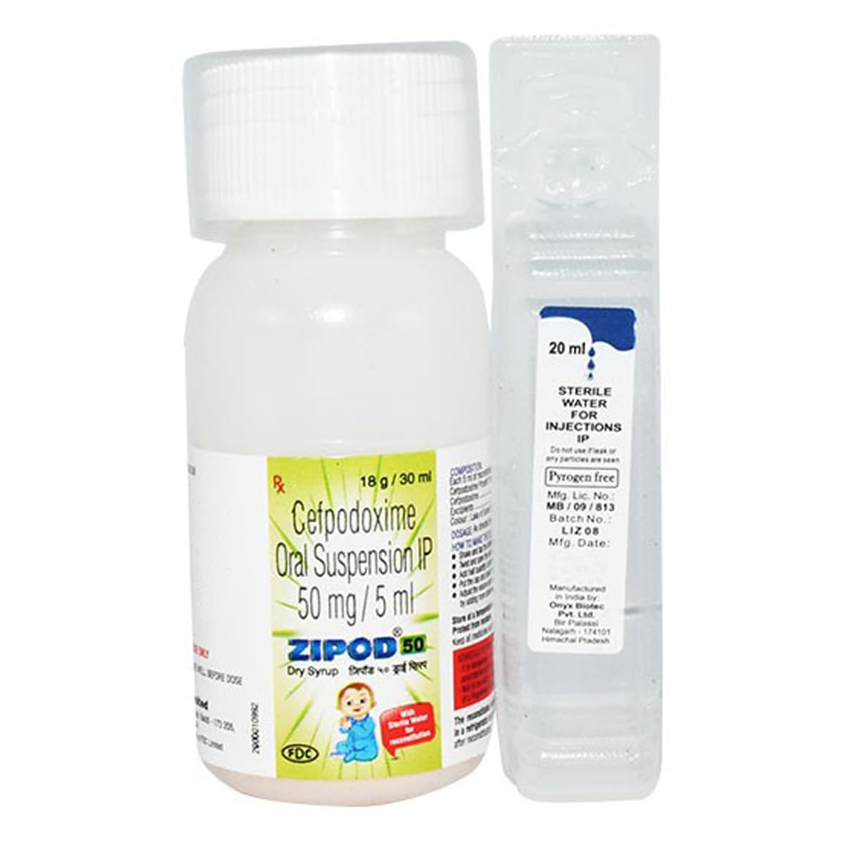 Zipod 50 mg - Bottle of 30ml DRY SYRUP