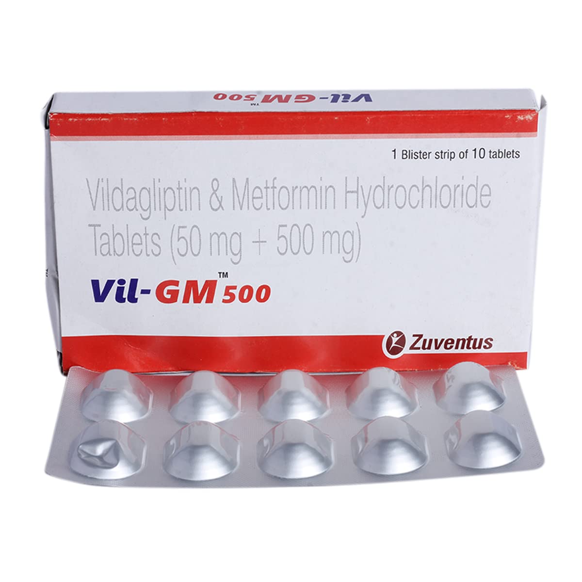 Vil-Gm 500/50MG - Strip of 10 Tablets