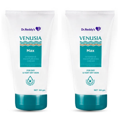 Dr. Reddy’s Venusia Max For Dry Skin With Shea Butter & Cocoa Butter - Pack of 2x150g Intensive Moisturizing Cream