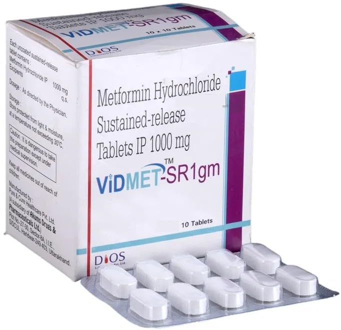 Vidmet 1000 mg SR - Strip of 10 Tablet