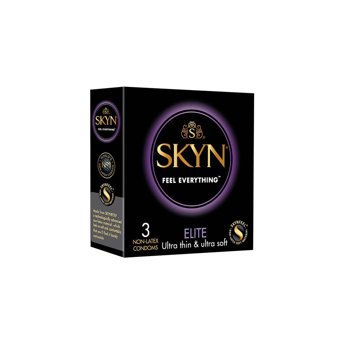 Skyn Elite Ultra Thin and Ultra Soft Non Latex Condoms for men - Pack of 30 count|Feel Everything|Latex Free