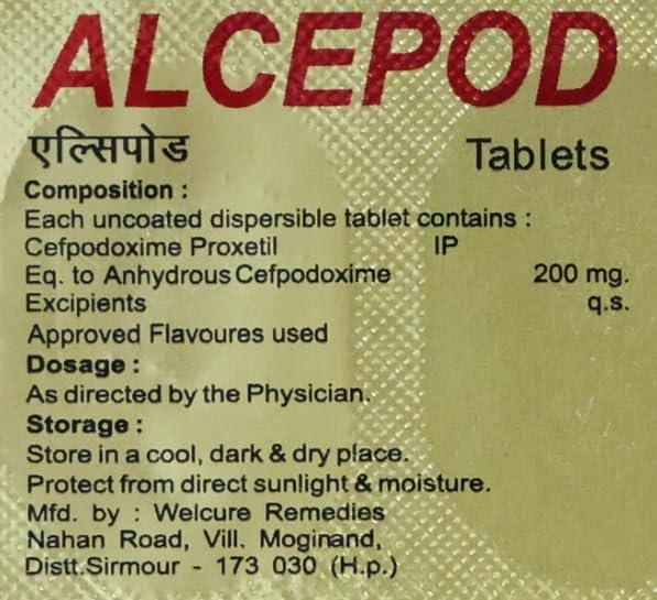 Alcepod 200 mg - Strip of 10 Tablets