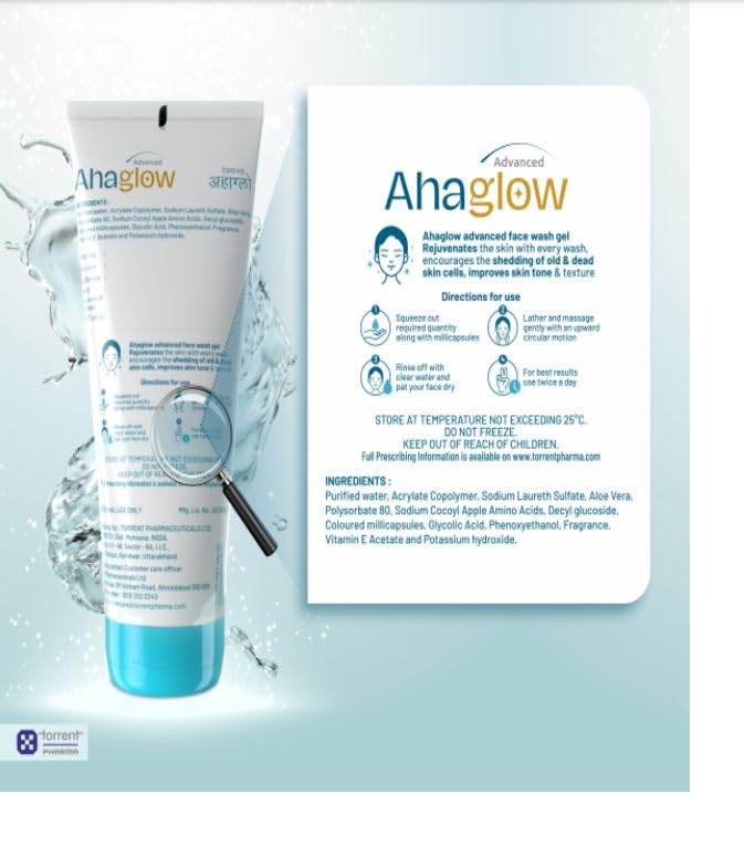 Ahaglow Advanced - Tube of 50g Face Wash Gel