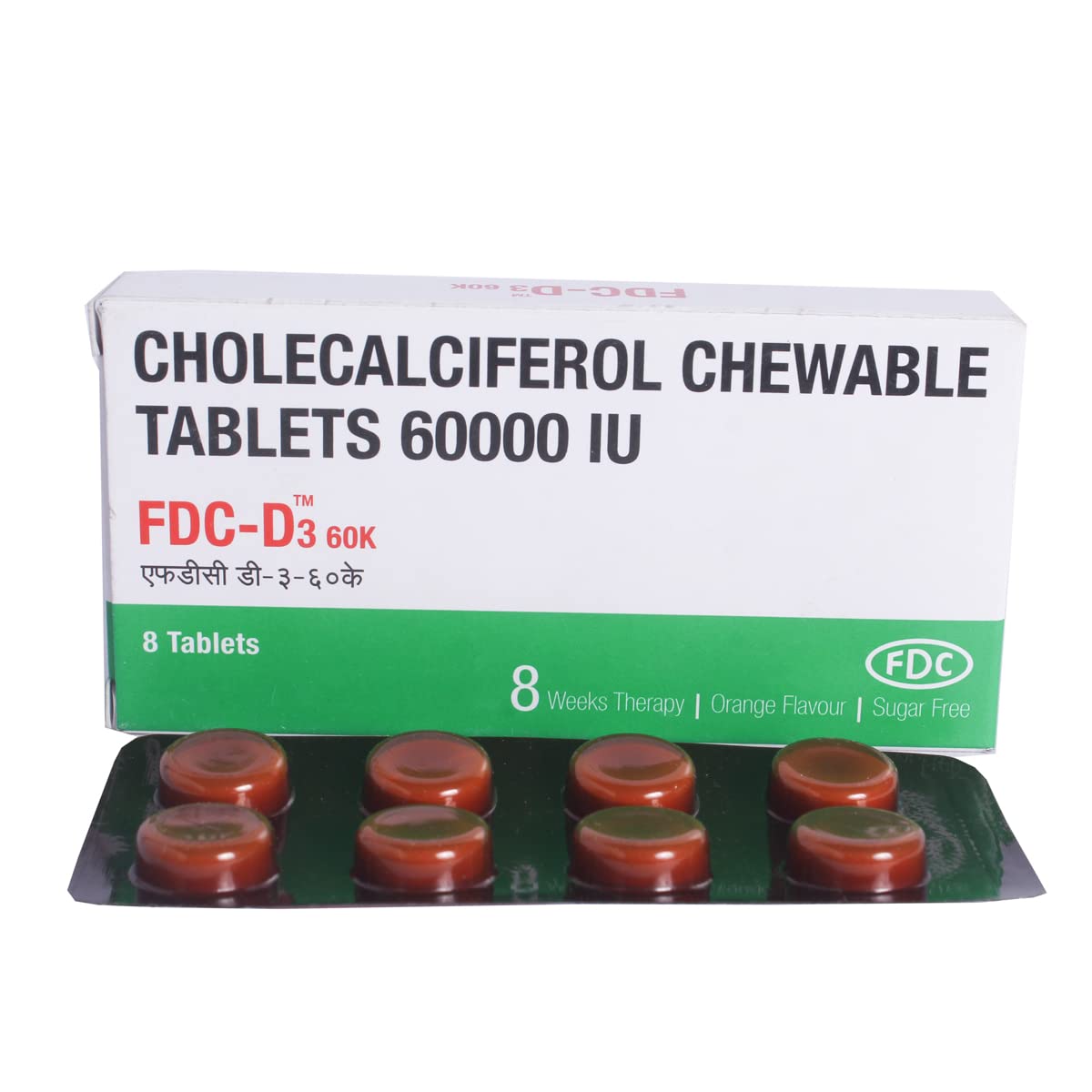 FDC D3 60K - Strip of 8 Tablets