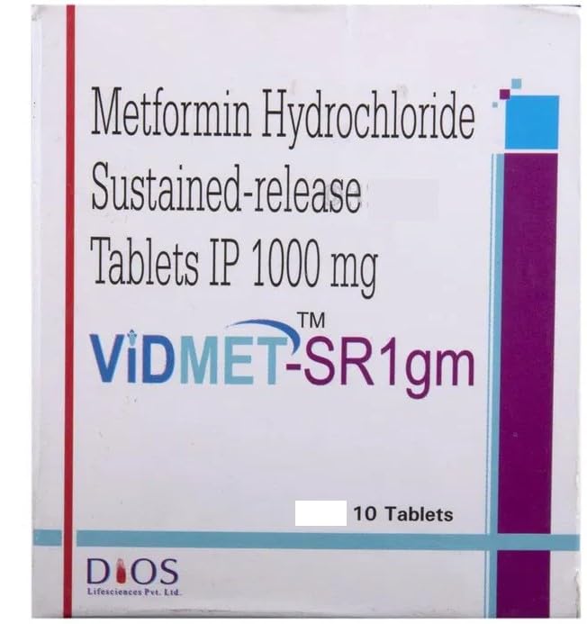 Vidmet 1000 mg SR - Strip of 10 Tablet