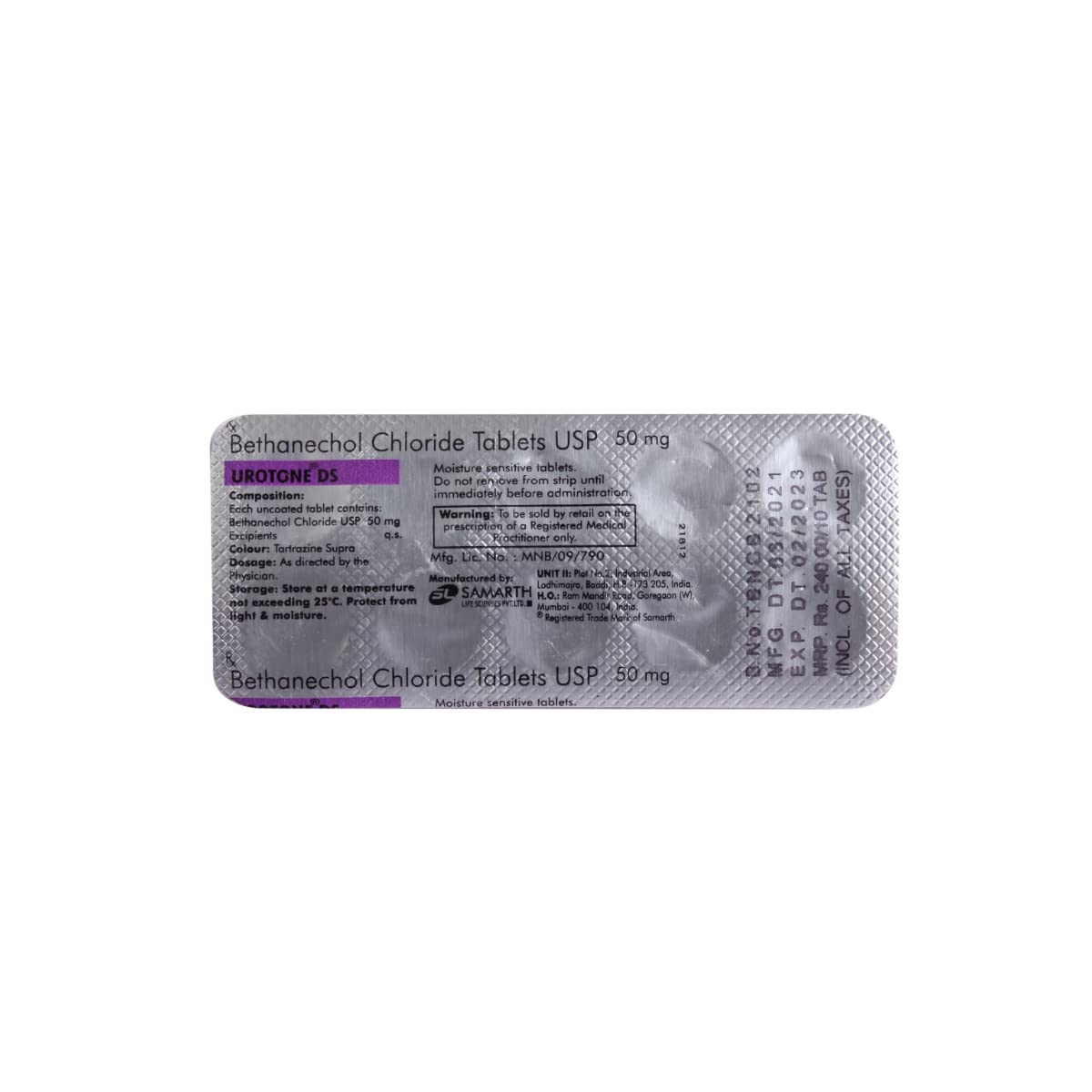 Urotone Ds 50 - Strip of 10 Tablets